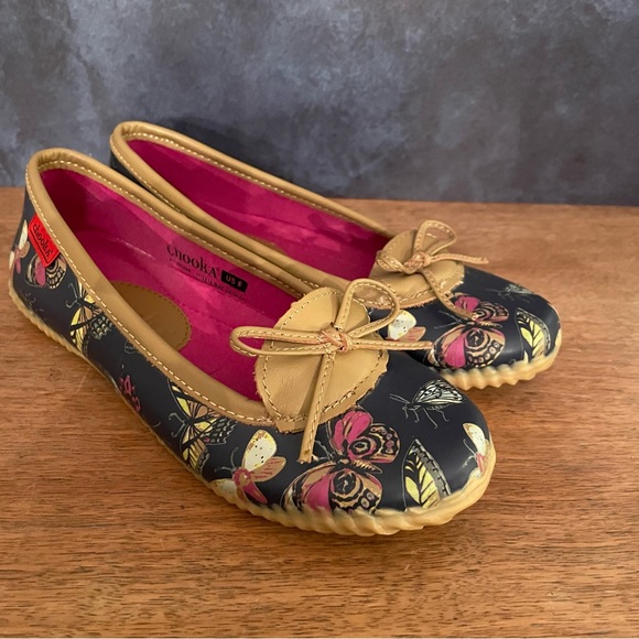 chooka Shoes - Chooka Butterfly Skimmer Rubber Rain Flats Women’s 6